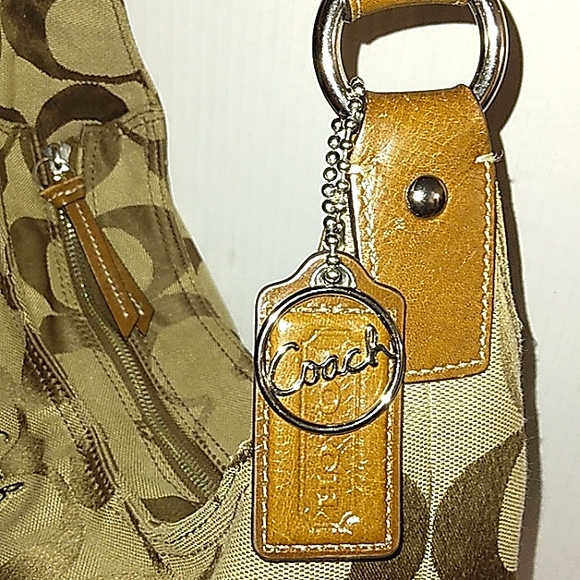 ☆Like New☆Gorgeous COACH Signature North South Convertible Pieced Leather Duffle - Picture 13 of 16